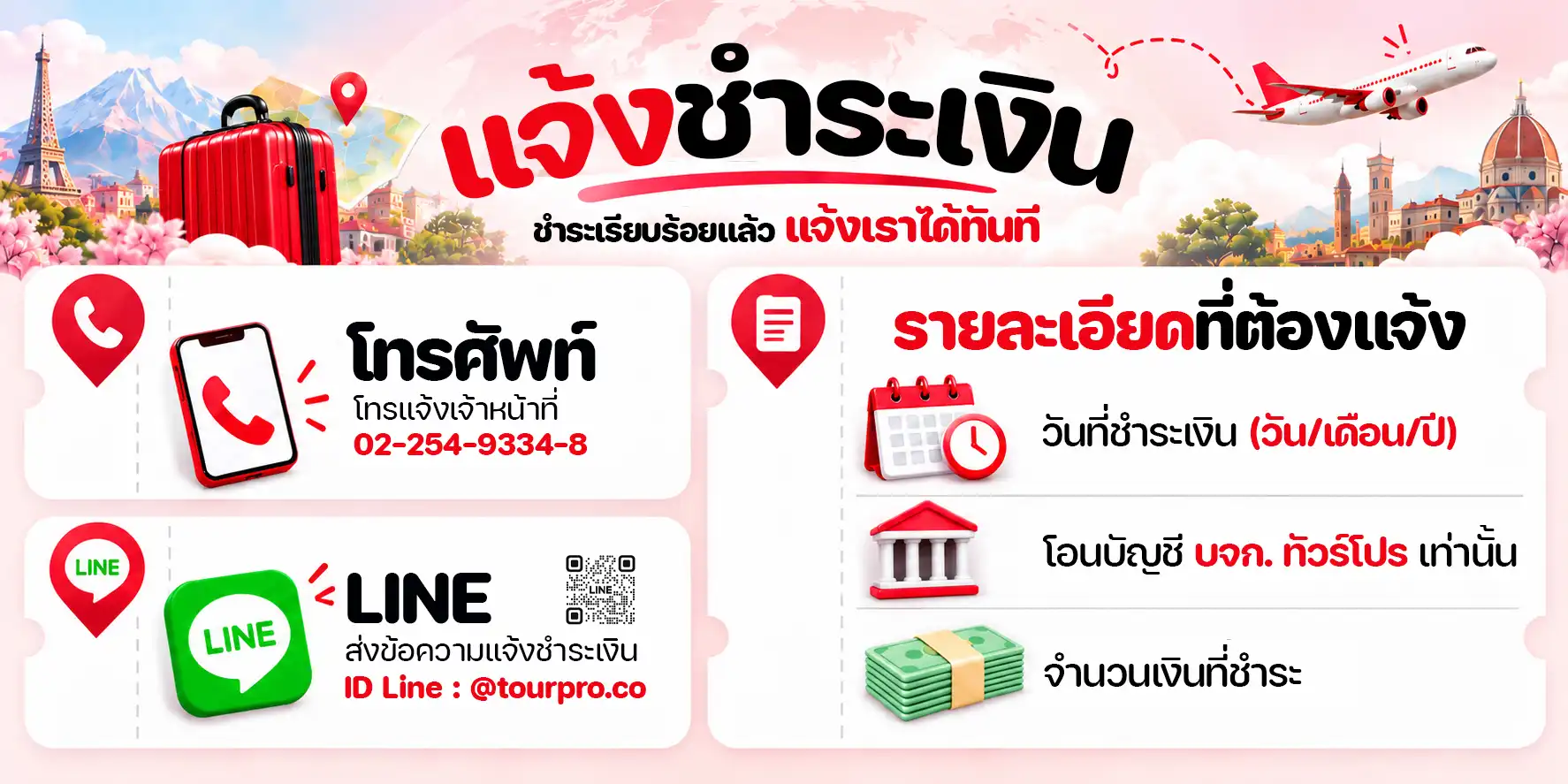 วิธีการแจ้งชำระเงิน